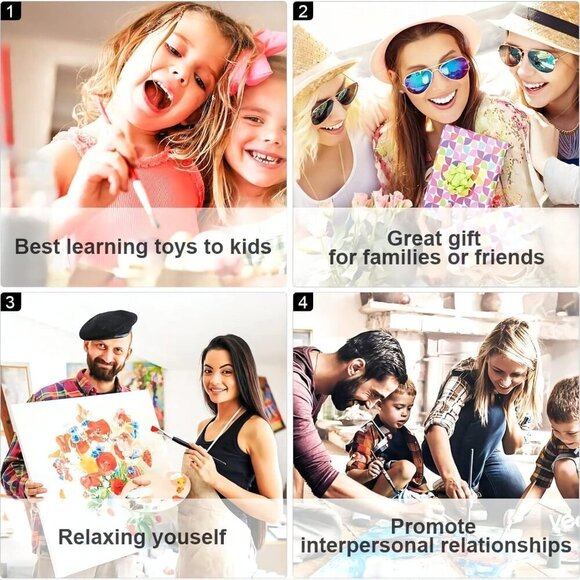 Flower Paint by Numbers Kit for Adults Canvas-Flower Adult Paint by Numbers for - Picture 7 of 7